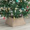 Gardenised Foldable Christmas Tree Skirt Collar Basket, Ring Base Stand Cover, Rattan Plastic, Grey QI004155.GY - alternate 3